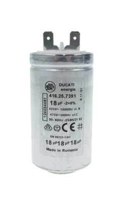 Electrolux rumpukuivaajan kondensaattori 18 µF 416257391