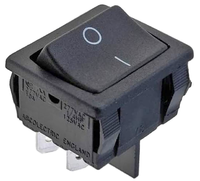 Rocker switch black 19x22mm
