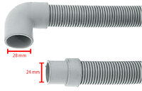 Comenda dishwasher drain hose, 90º / 28mm