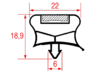 Electrolux Professional fridge door gasket 1530x826 mm