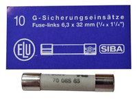 Tube fuse 6,3x32mm 8A T, 10pcs