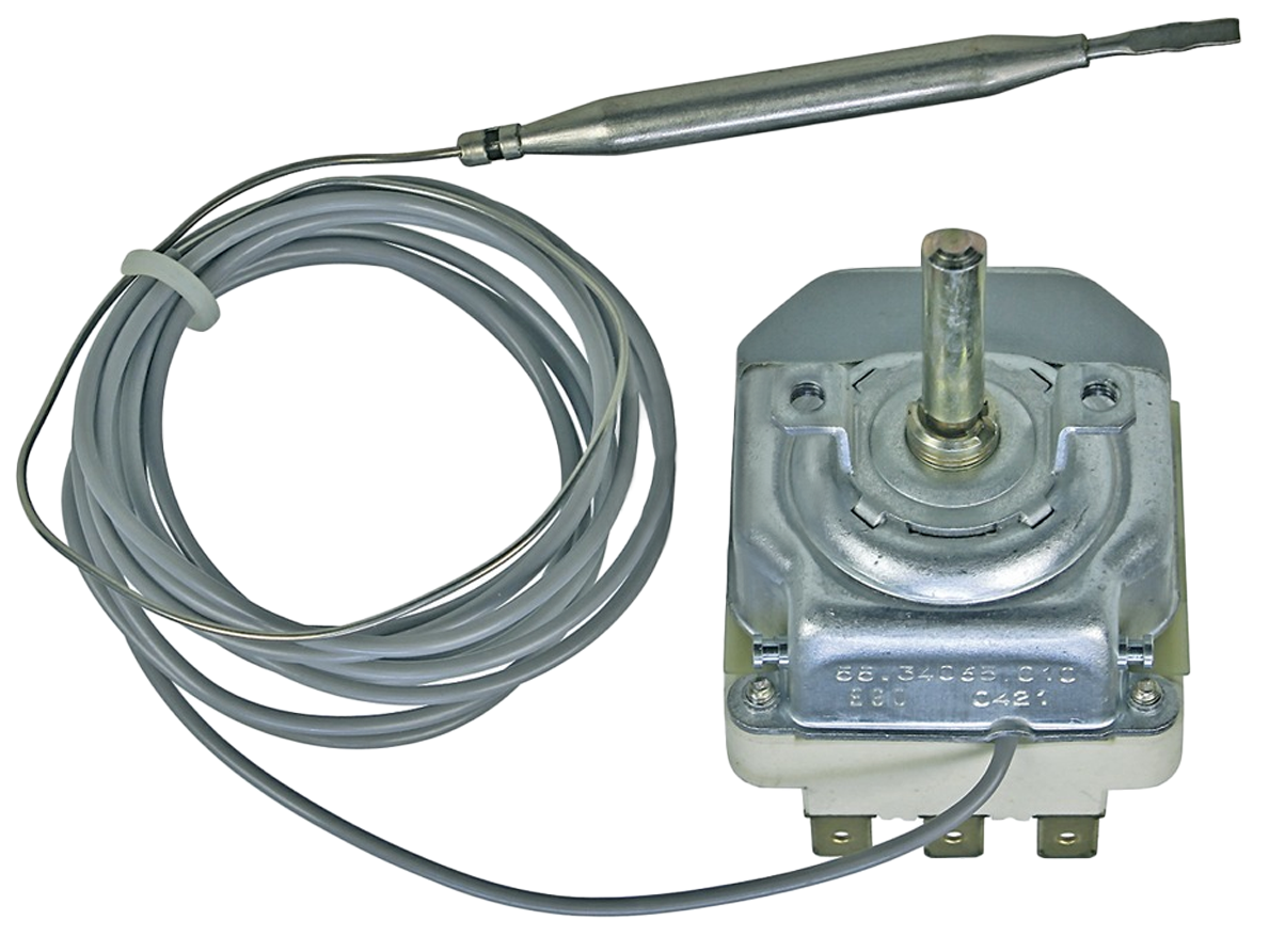 TECASA Thermostat für Roller-Grill 1-polig Fühler ø 6x75mm 1NO 15mm | 80.000 Gastro Ersatzteile