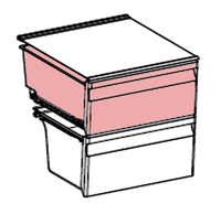 Hisense jääkaapin ylempi vihanneslaatikko K1645656