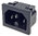 Power inlet IEC C16, 4,8mm connectors