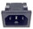 Power inlet IEC C16, 4,8mm connectors