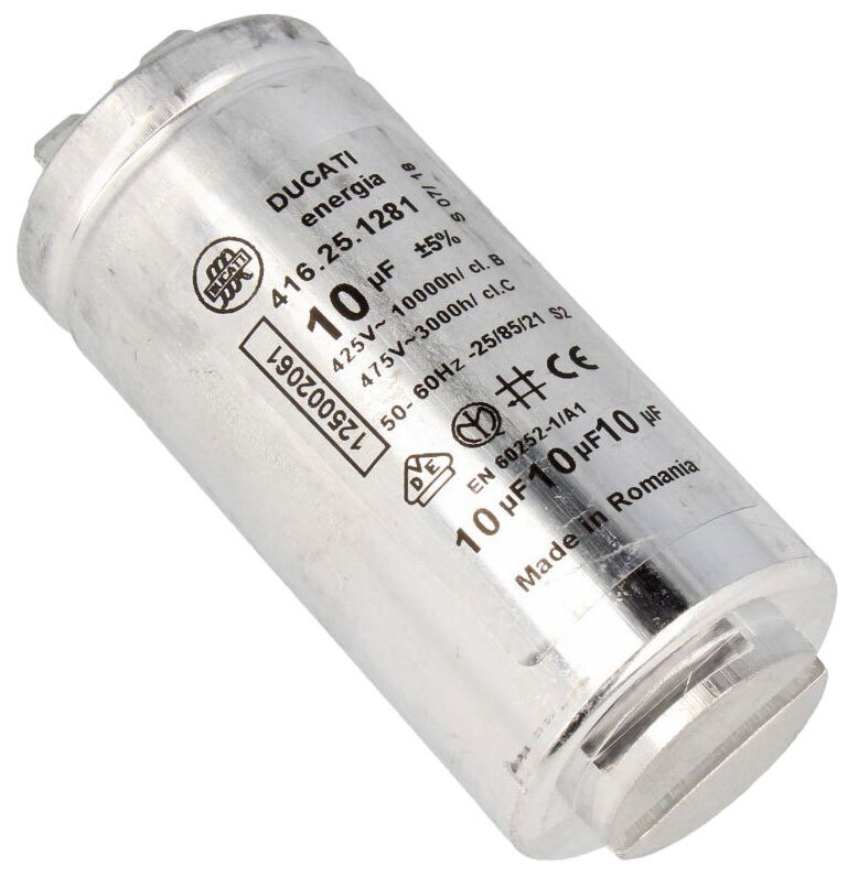Ducati start capacitor 10 µF - fhp.fi - appliance spare parts