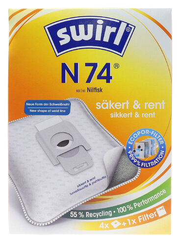 Swirl N74 (Nilfisk GM) pölypussit 6778490 Swirl N74 (Nilfisk GM) pölypussit 6778490