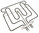 Miele oven upper heater 2900W X359988