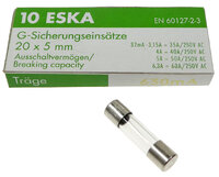 Putkisulake T630mA 5x20mm, hidas 10kpl